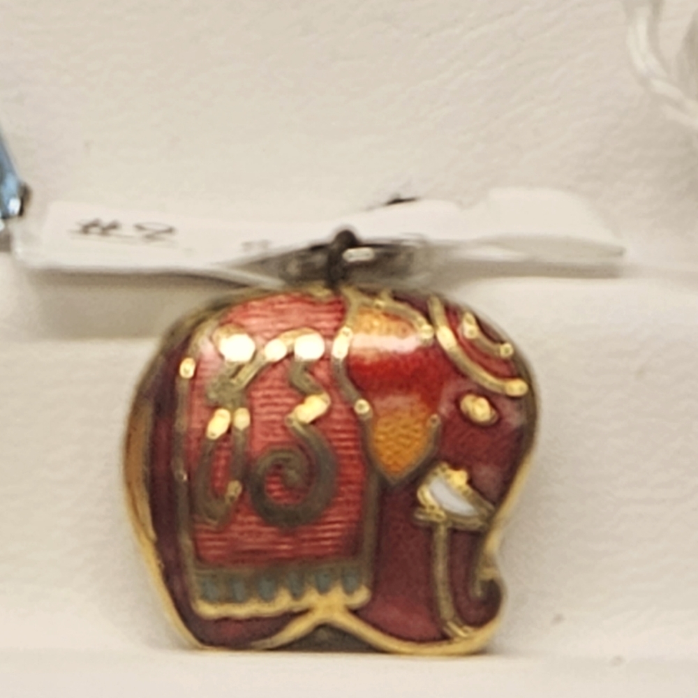 Beautiful Elephant Charm Pendant, Vintage